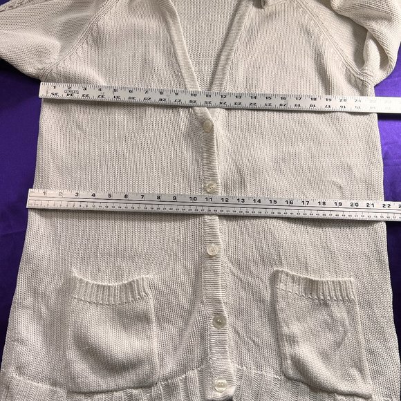 VTG📌Styled by Yorn  Long Sleeves Cotton Cardigan with Pockets & Cable Pattern - Picture 10 of 15